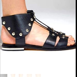 Rebecca minkoff black studded cute sandals